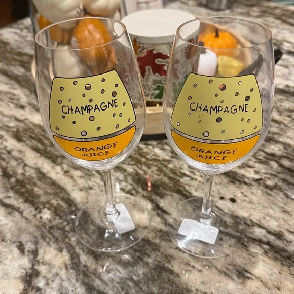 Champagne and Orange Juice Glasses - Picture 3 of 3